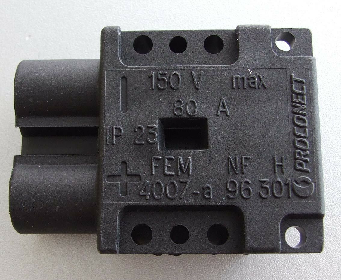 Akumulatorski konektor 150v 80a, crni