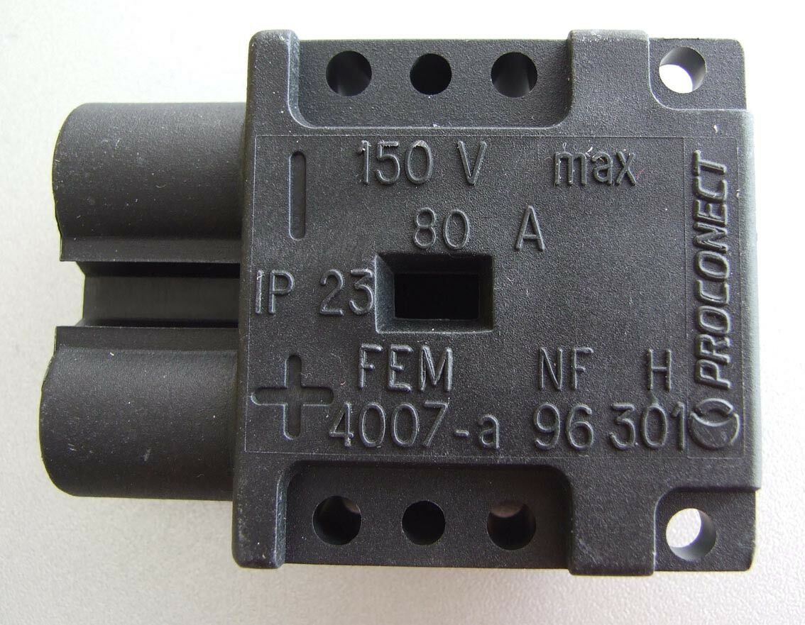 Akumulatorski konektor 150v 80a, crni
