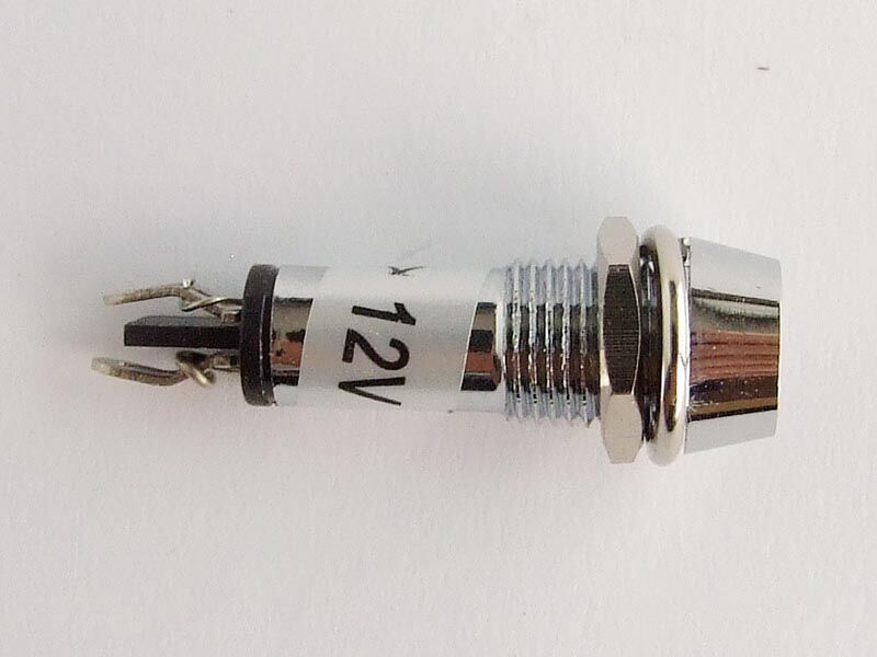 Kontrolna lampa led 12v zuta - metalna