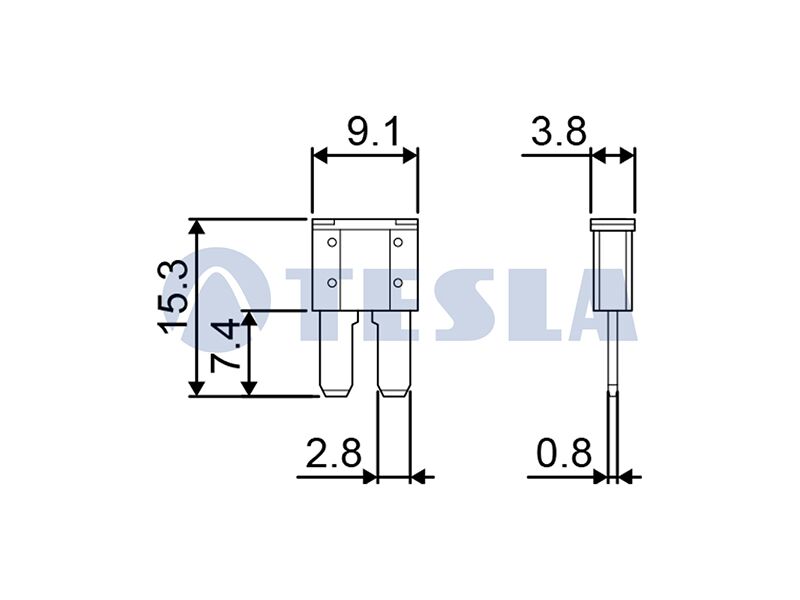 Mikro osigurac plavi 193216 193322, 32v 15amp