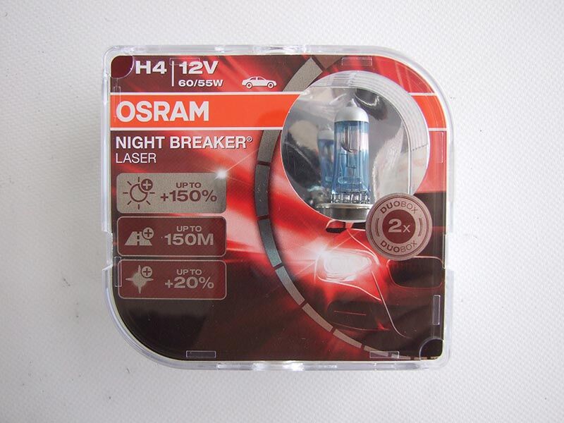 Sijalice set  h4 12v 60/55w p43t night breaker laser