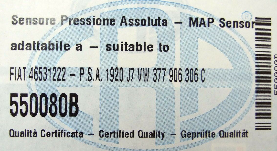 Map senzor fiat punto 55 1,2 1994-pezo 306 1,4 199