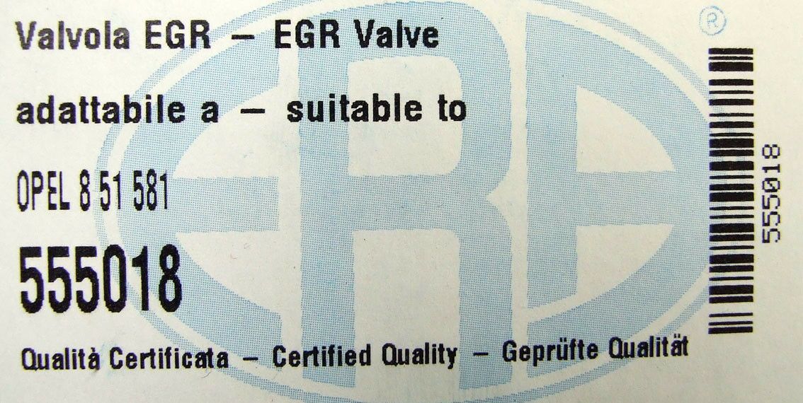 Egr ventil opel astra g 16 16v 1998-vectra b 1,6 1
