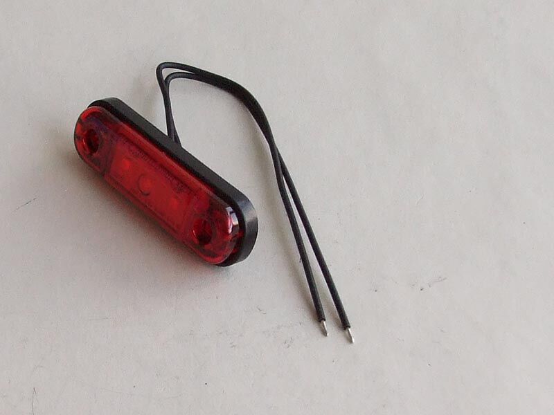 Gabaritna lampa crvena led slim-providna 83.8x24.2 3diode